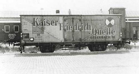 Refrigerator car owned by &quot;Kaiser Fridrich Quelle&quot;<br /><a href='images/pictures/Sachsenmodelle/76219.jpg' target='_blank'>Full size image</a>